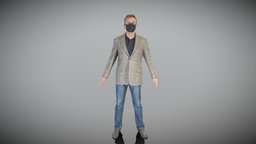 Man in blazer and jeans ready for animation 434