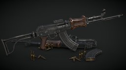 Chinese Assault Rifle (Fallout 3) rifle, firearm, remake, chinese, weapon, gun, fallout