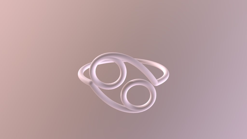 Cancer Ring - 3D model by elviracreative 3d model