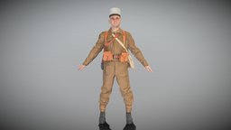 French infantry soldier in A-pose 403
