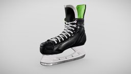 Bauer X-LS Skate hockey, shoe, advanced, skate, ice, boot, realistic, scanned, synthetic, photometry, bauer, pbr-texturing, anisotropic, pbr-materials, plastic, blade, steel, inciprocal