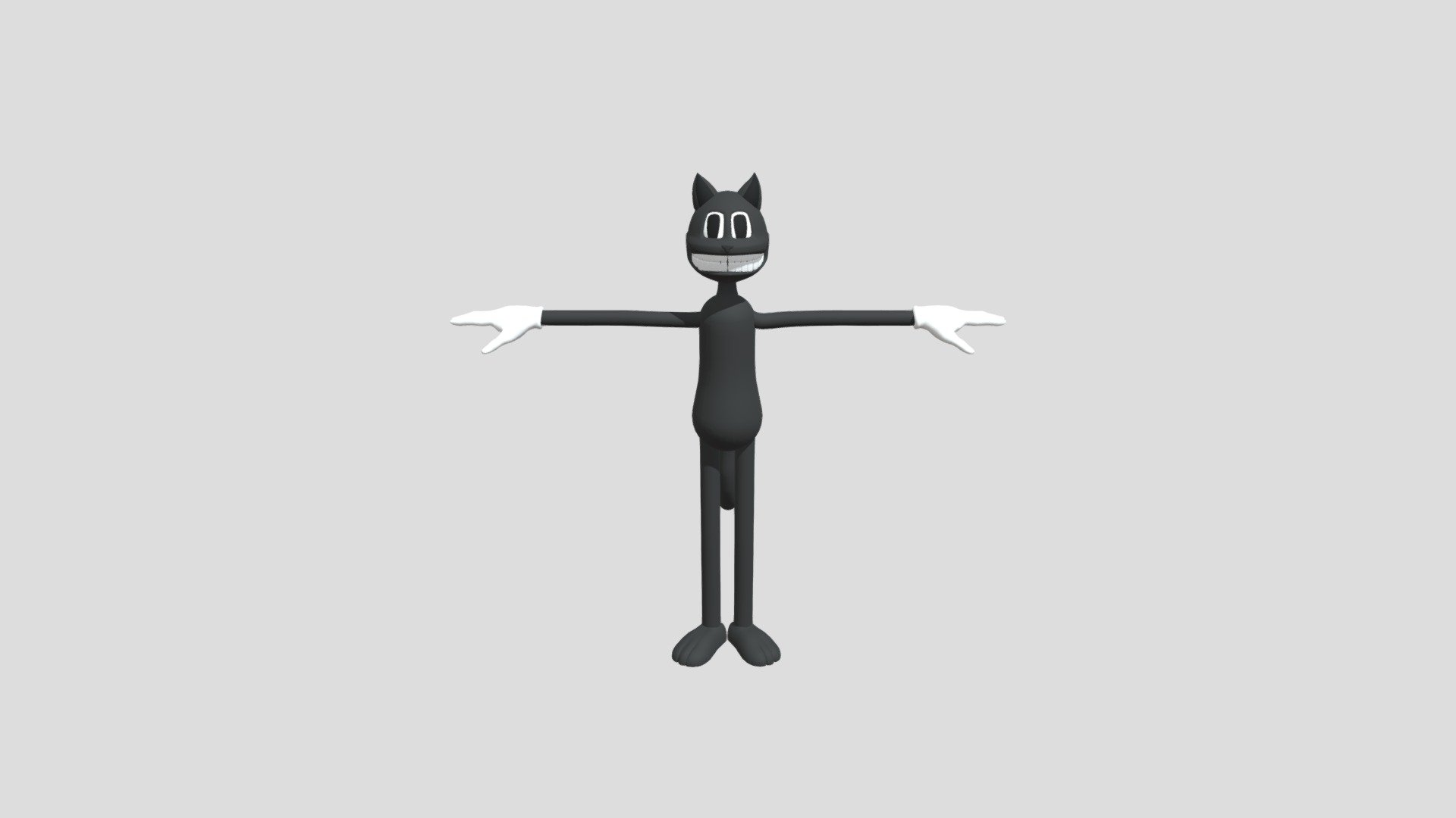 Was asked to post this after I was seen using it in vrchat. Dont mind sharing it. Everthing is custom except the gloves. They are edited from the Glitchtrap model - Cartoon Cat - Download Free 3D model by tarmacyclops 3d model