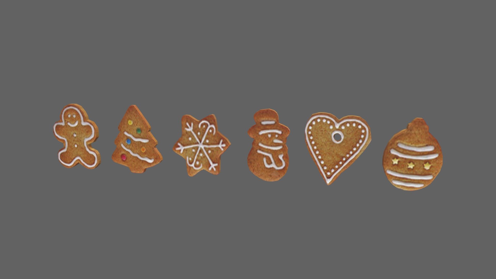 This is a really Low Poly Christmas Cookies. This model is perfect to create a stylized low poly Christmas Pack. It has been modeled in Autodesk Maya and is compound about a lot of different materials with just colours and some textures. The other Christmas Pack is ready in my profile.

Don’t doubt on contacting me so we can negociate whatever you want. I can modify some parts of the model if needed.

If you like the model please give me some feedback, I would appreciate it. If you experience any kind of difficulties, be sure to contact me and i will help you. Sincerely Yours, ViperJr3D - Christmas Cookies - Buy Royalty Free 3D model by ViperJr3D 3d model