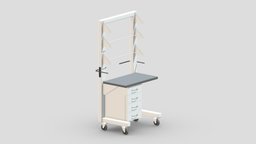 Medical Height Adjustable Mobile scene, room, device, instruments, set, element, unreal, laboratory, generic, pack, equipment, collection, ready, vr, ar, hospital, realistic, science, machine, engine, medicine, pill, unity, asset, game, 3d, pbr, low, poly, medical, interior