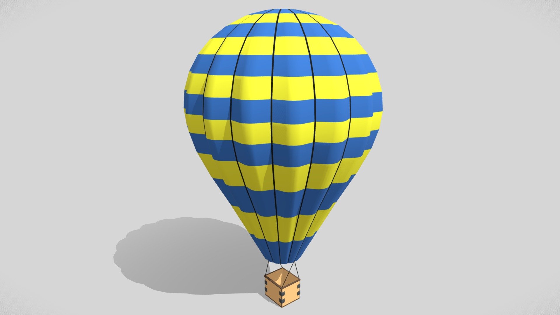 Hot Air Balloon made in Blender - Hot Air Balloon - 3D model by Sanket Joshi (@Sanket_Joshi) 3d model