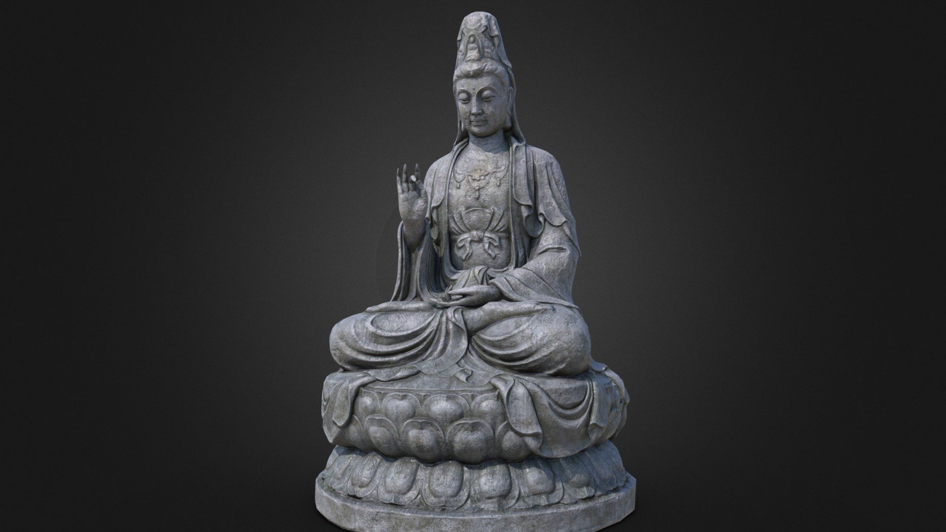 Stone Buddha statue - Stone Buddha statue - 3D model by zeting 3d model