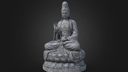 Stone Buddha statue buddha, statue, unity, unity3d, stone