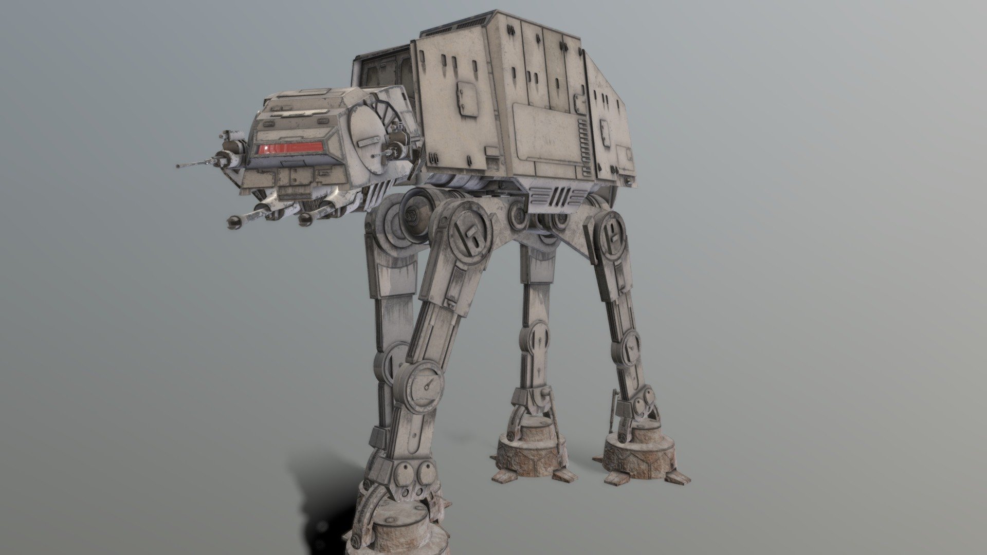 AT-AT walker as faithful to episode 5/6 as possible. Complete with full interior and walkcycle.
Created as a driveable vehicle for this mod for gmod - AT-AT Imperial Walker (Animated) - 3D model by Jakob Sailer (@jakobsailer) 3d model
