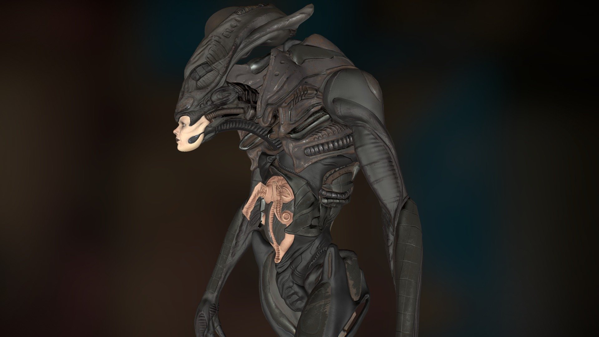 Alien Cyborg - 3D model by sashamaz 3d model