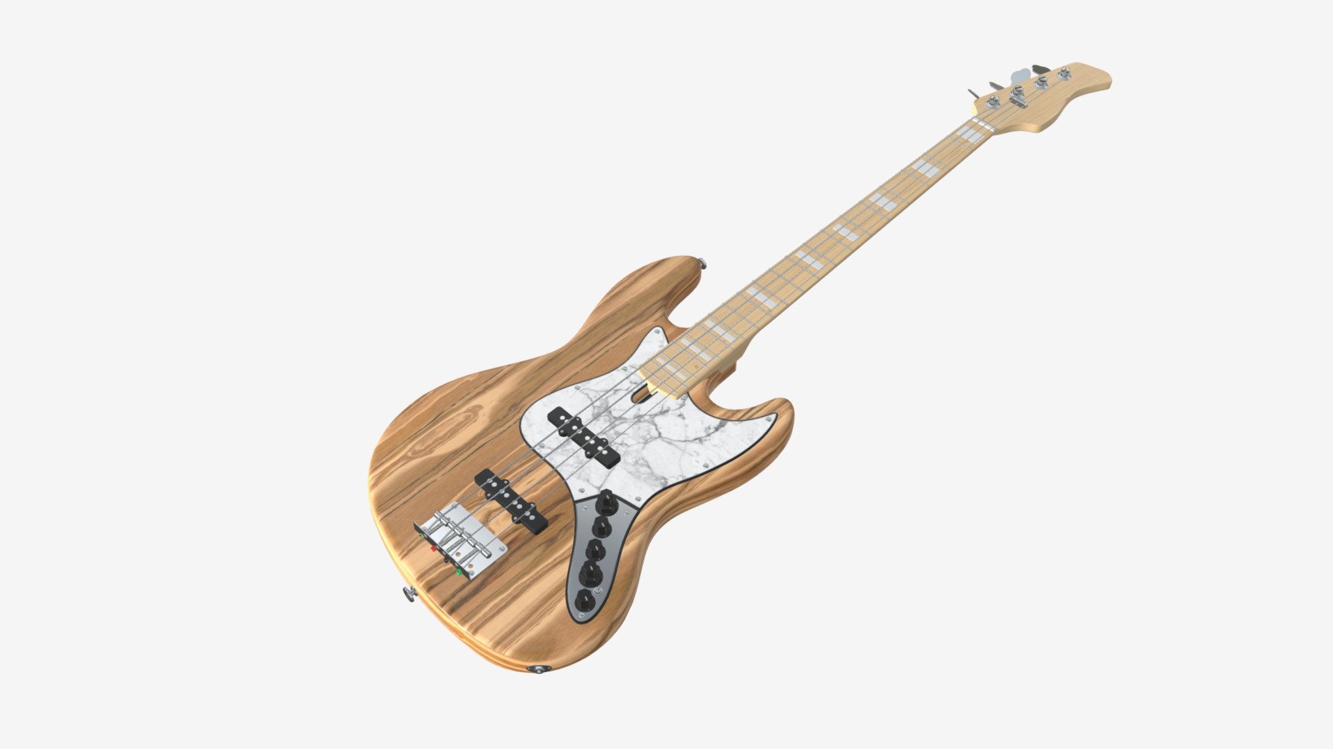 Electric 4-string bass guitar 01 v2 - Buy Royalty Free 3D model by HQ3DMOD (@AivisAstics) 3d model