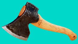 Carving Axe unreal, chopper, realtime, carving, ready, cleaver, realistic, hatchet, lumber, battleaxe, tomahawk, poleaxe, ue4, lumberjack, unity, game, pbr, lowpoly, axe, wood