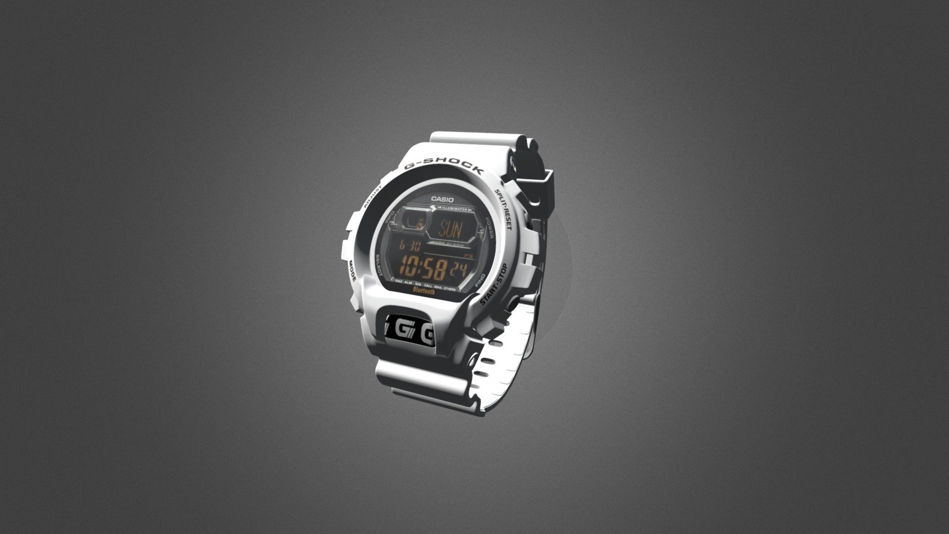 Test of the blender materials system with a Casio GB-6900B-7ER G-Shock Watch - Casio - GB-6900B-7ER - 3D model by switzerbaden 3d model