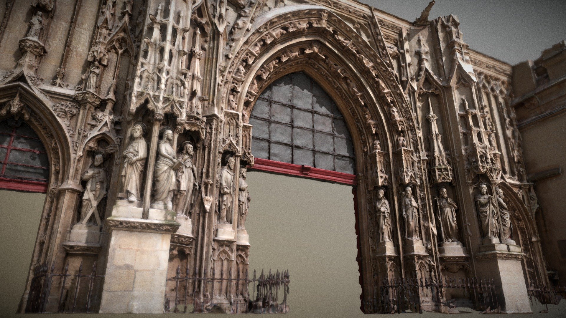 The church Saint-Merri is a Catholic church located near the center Georges-Pompidou at the crossroads of rue Saint-Martin and rue de la Verrerie in the 4th district of Paris 3d model