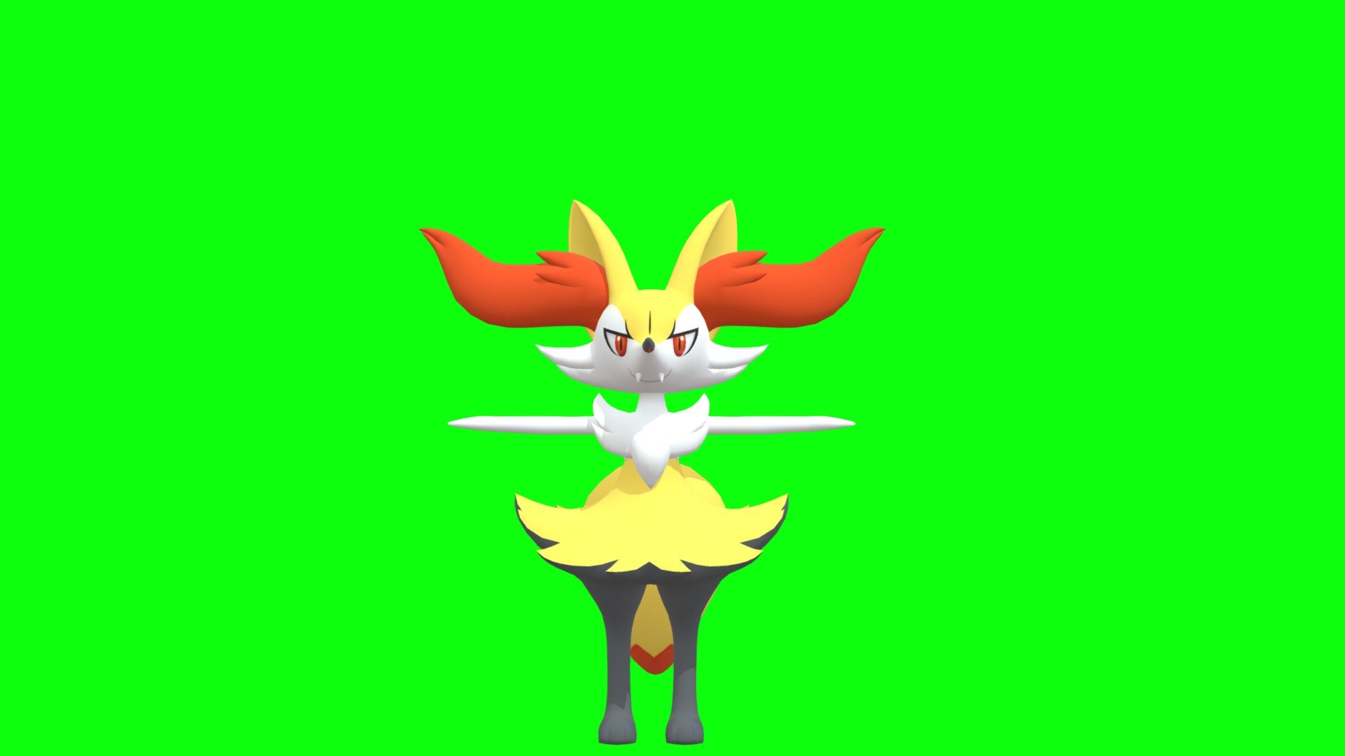 brixen is owned by the pokemon compeny - Mobile - Dancing Pokemon Band - Braixen - Download Free 3D model by akennedy007 3d model