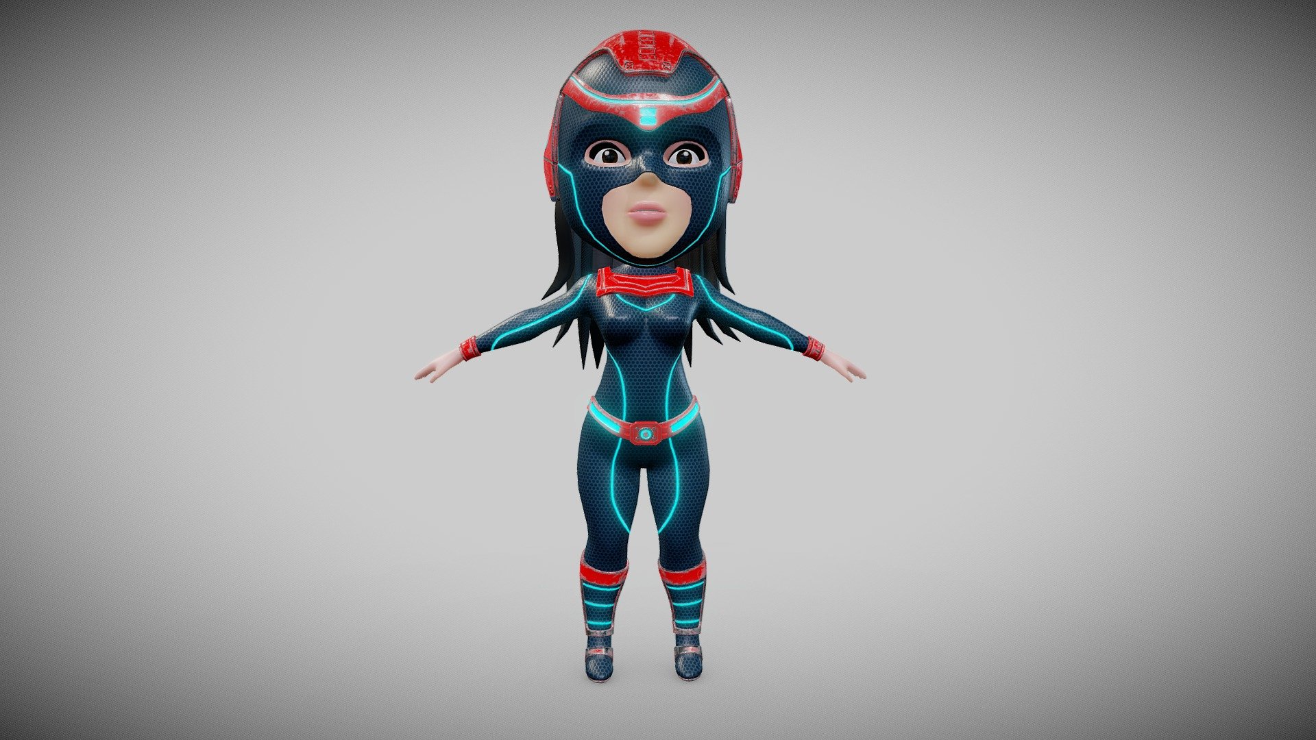 Cartoon_Girl - Download Free 3D model by JoGoLa 3d model