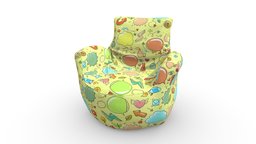 Arm Chair Bean Bag Kids sofa, kids, assets, armed, bags, unreal, bag, furniture, bean, unity, asset, lowpoly, chair, unnity3d
