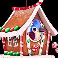 Ginger Bird House bird, bread, gingerbread, ginger, cany, house