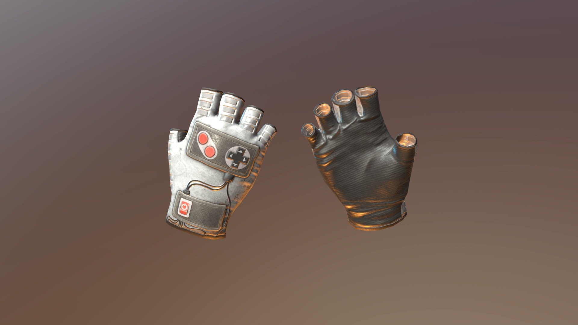 A skin for the Leather Gloves in Rust based off of old power glove controllers 3d model