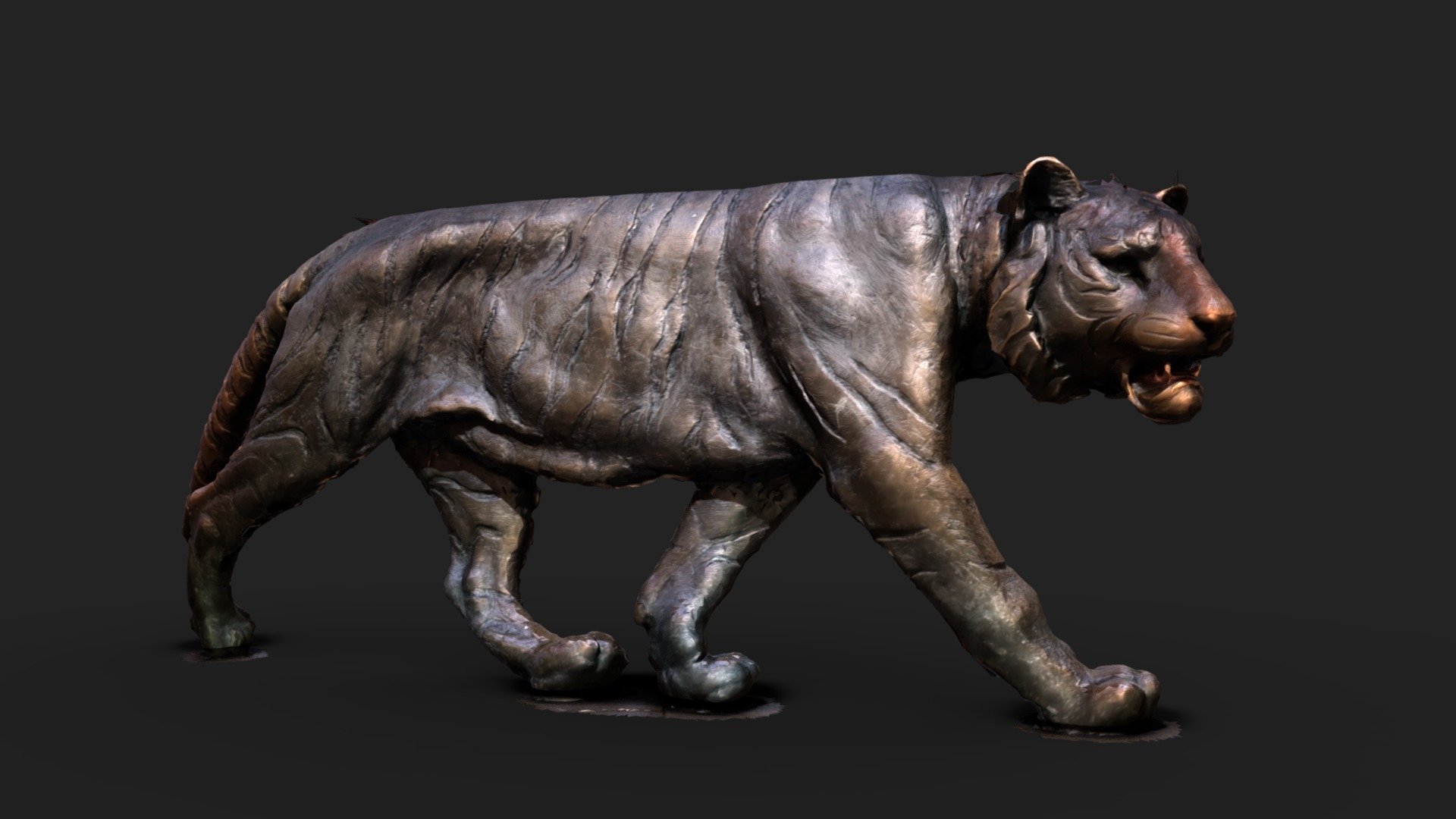 Tiger statue in Olso. Quick scan from 20 images - Tiger Statue Scan - 3D model by Amanpreet Bajwa (@7bajwa) 3d model