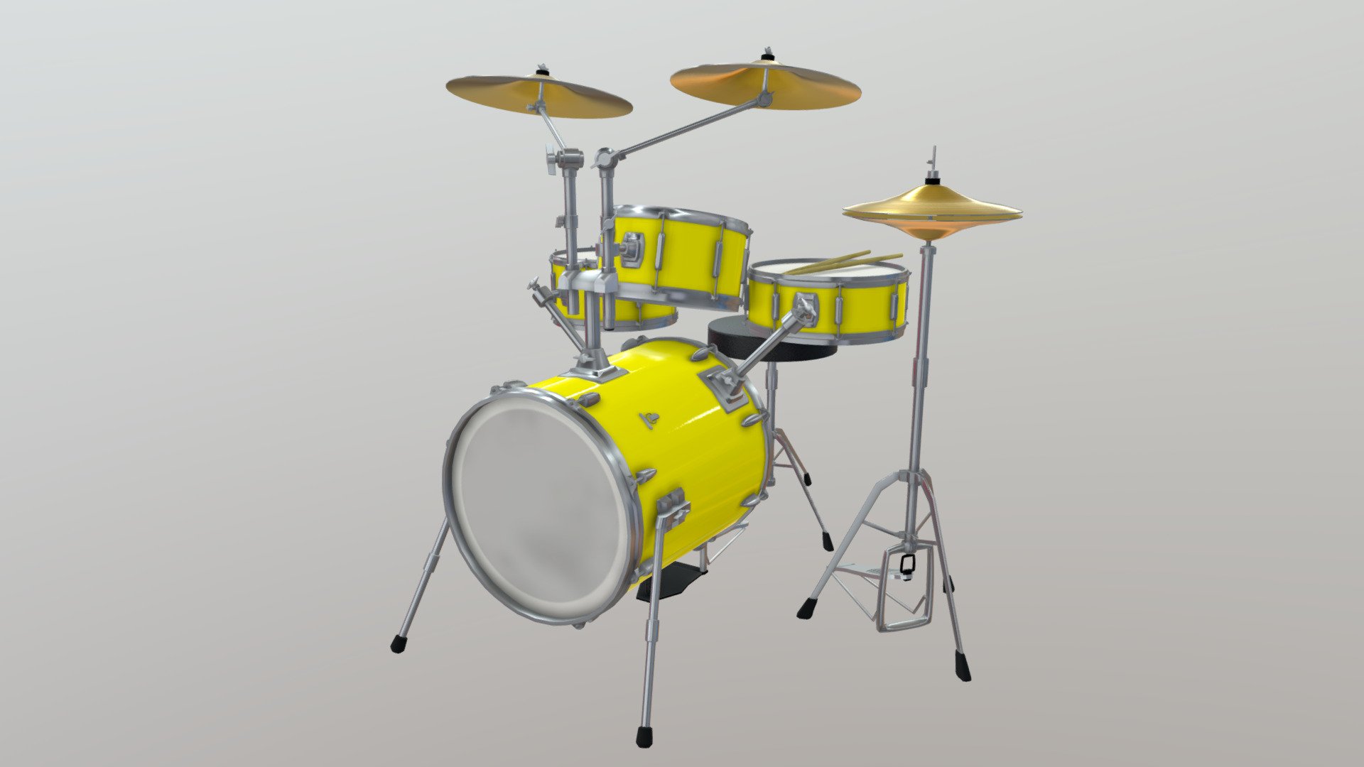 Yamaha mini drum - Hipgig - Download Free 3D model by CG_alone (@3d_alone) 3d model