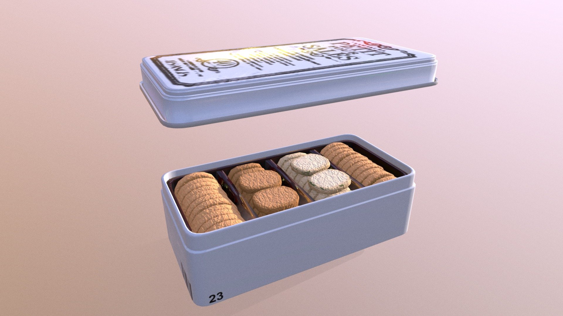 A small box of spicy cookies;) - Box Of Spicy Cookies - Buy Royalty Free 3D model by ulenspy 3d model