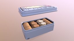 Box Of Spicy Cookies flower, cookies, candy, chocolate, eat, creating, metal, sweet, spicy, low-poly, practice, boat