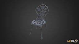 [Game-Ready] Steel Chair 1 3d-scan, furniture, scanned, utility, 3d, chair, scan, home, interior, steel, steel-chair, scanned-object, 3d-scanned-object, steel-furniture, steel-interior, home-deco, home-ware