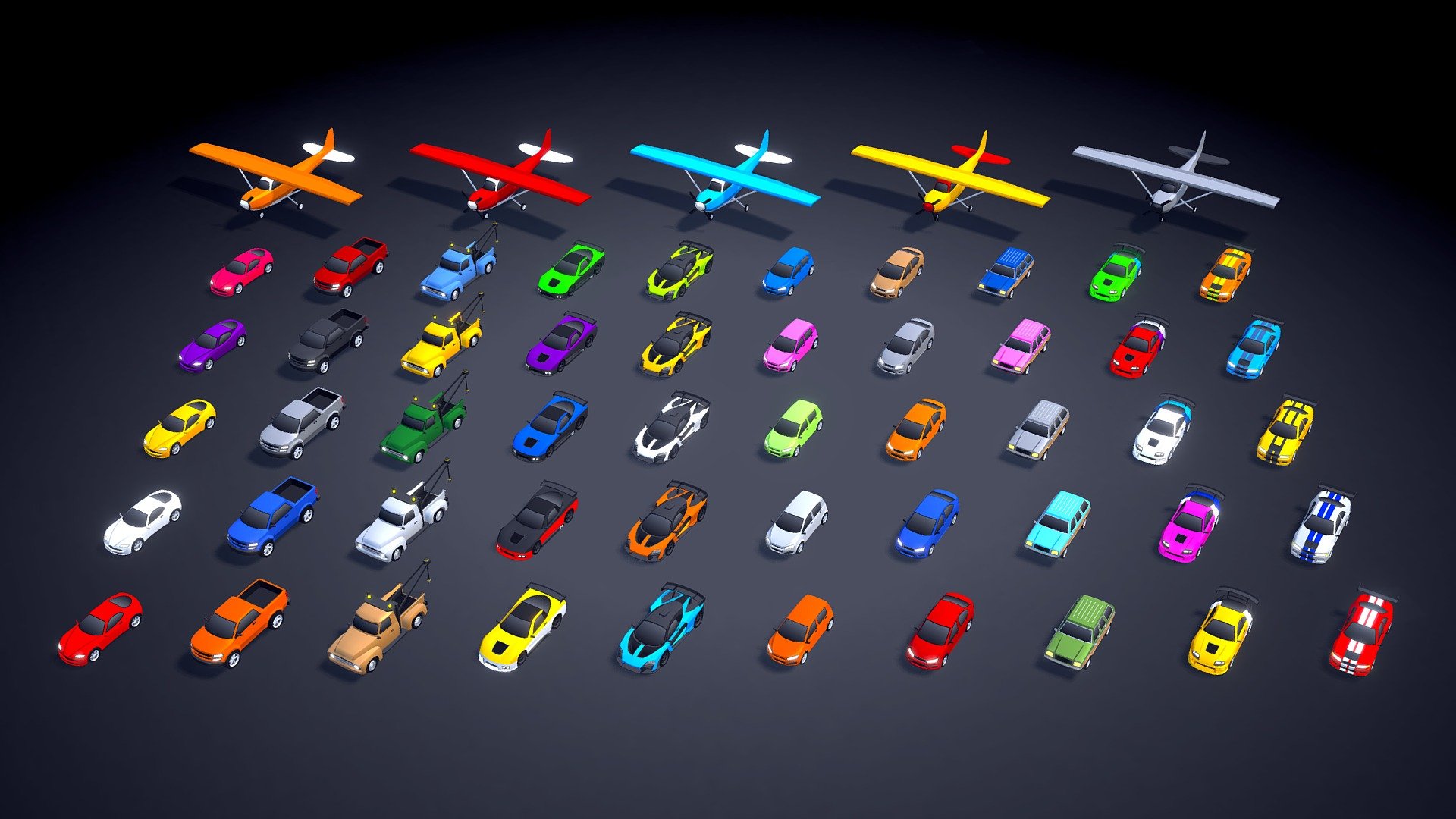 This is the July update of my asset called ARCADE: Ultimate Vehicles Pack. This update will be launched on July 4th. Available in Unity3D (in the Unity Asset Store) and Sketchfab! (FBX + UNITY Files included).

This update includes 11 new vehicles (racing cars, trucks, and drift cars).

Best regards, Mena 3d model