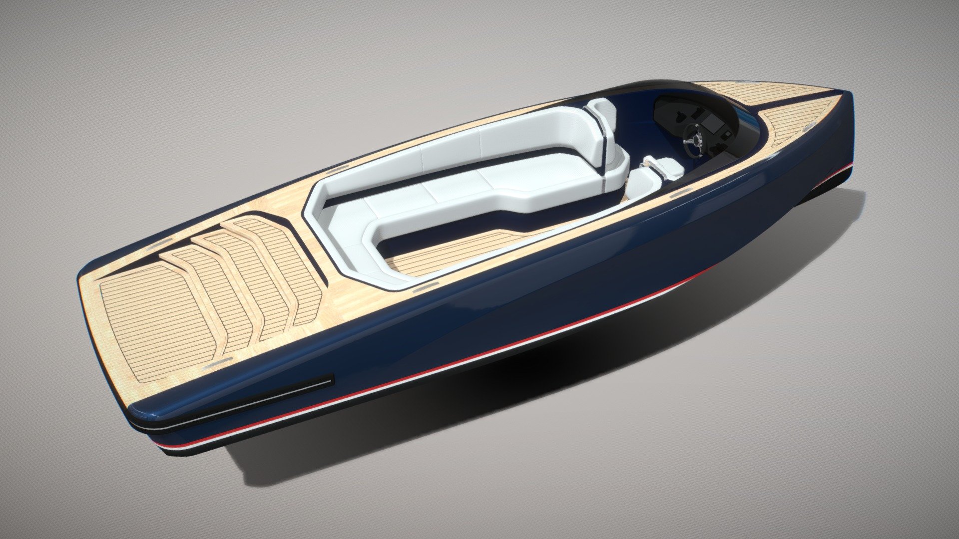 Collaboration between Falcon Tenders and Thirty Yacht Design - The E8 is an all electicic superyacht tender 3d model