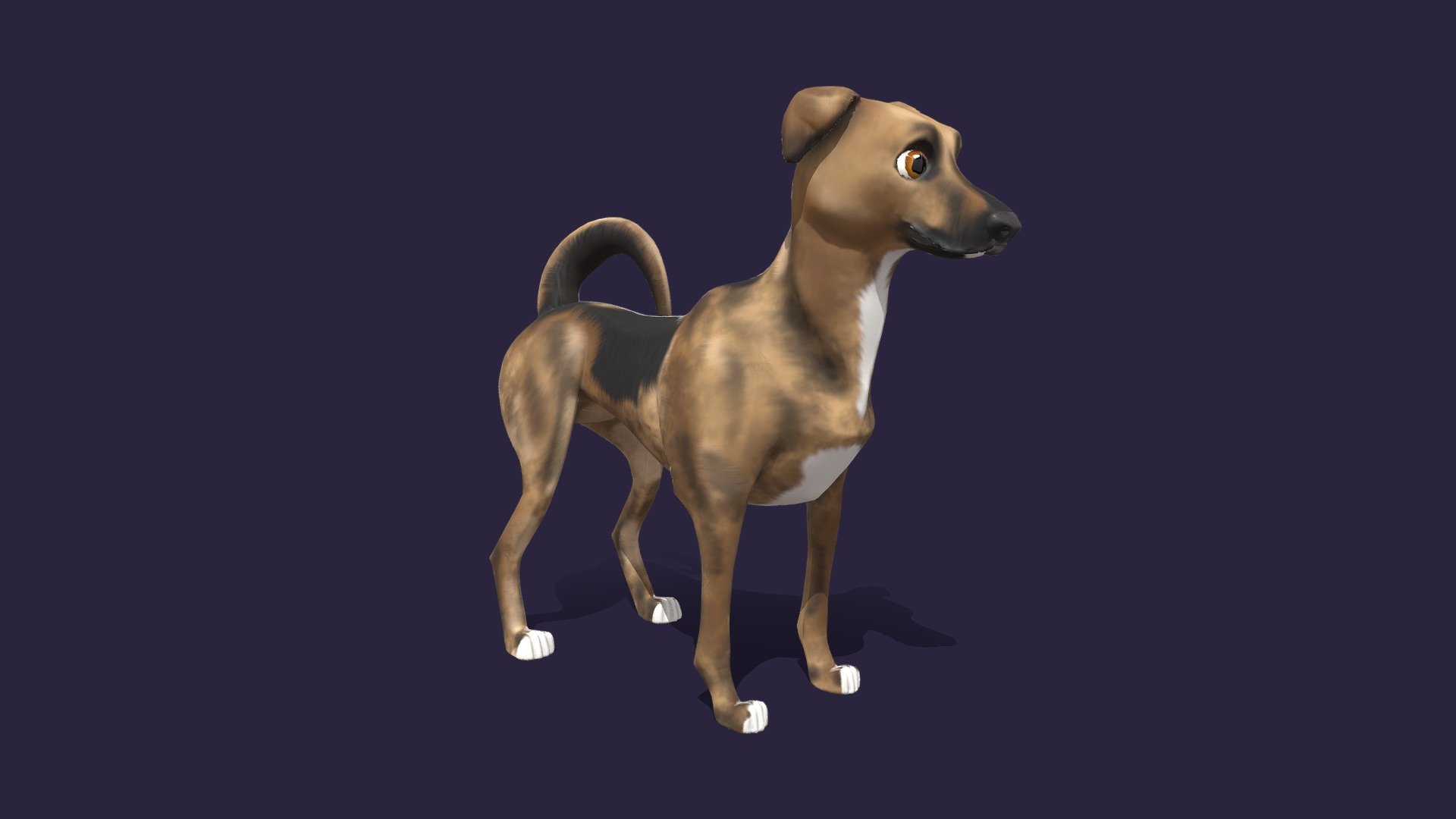 A model of a semi stylized dog named Max - Max dog - 3D model by Lídia García Romero (@lgrpainting) 3d model