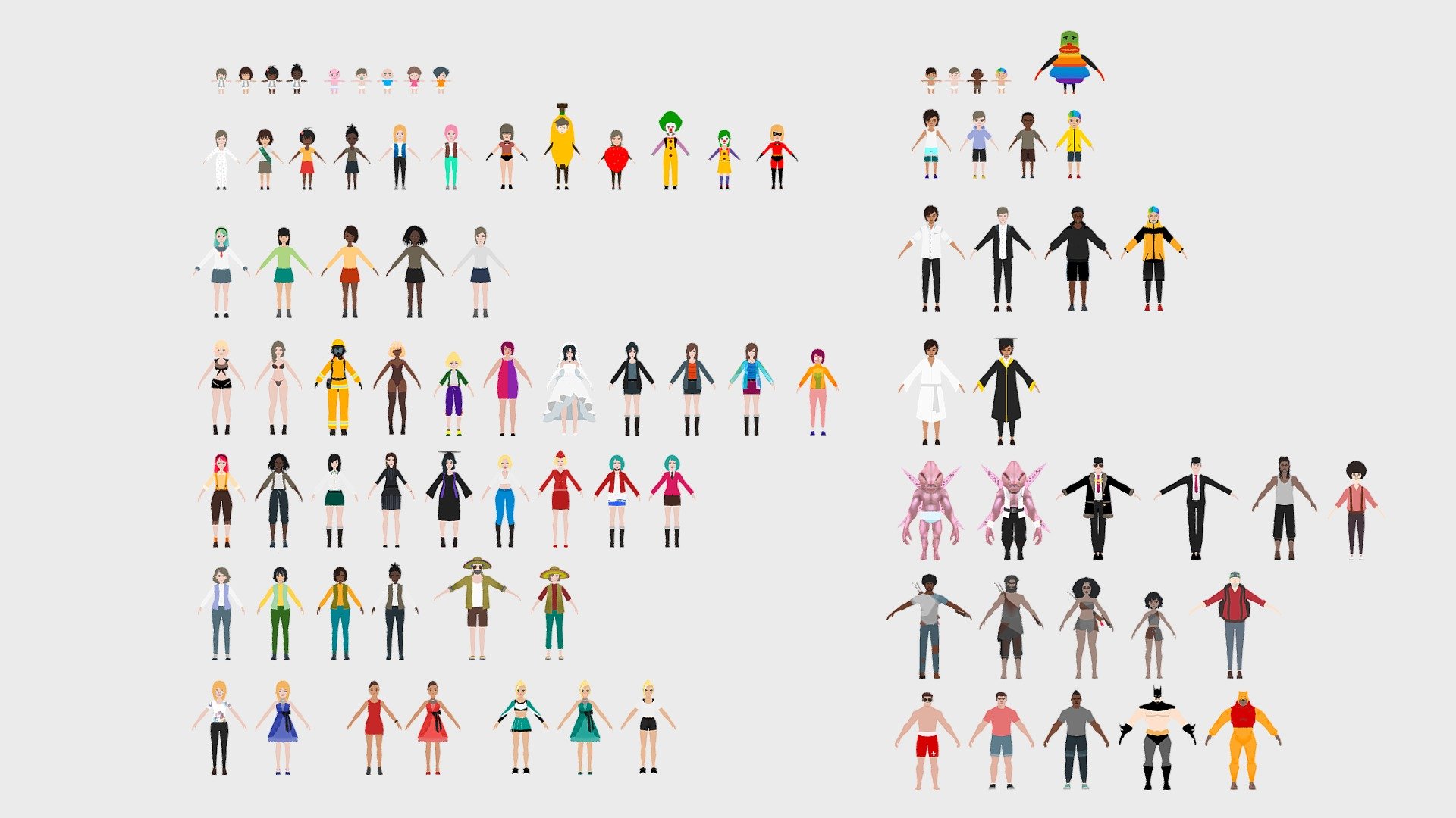 A record for some of the Characters I made for &ldquo;100 Years - Life Simulator