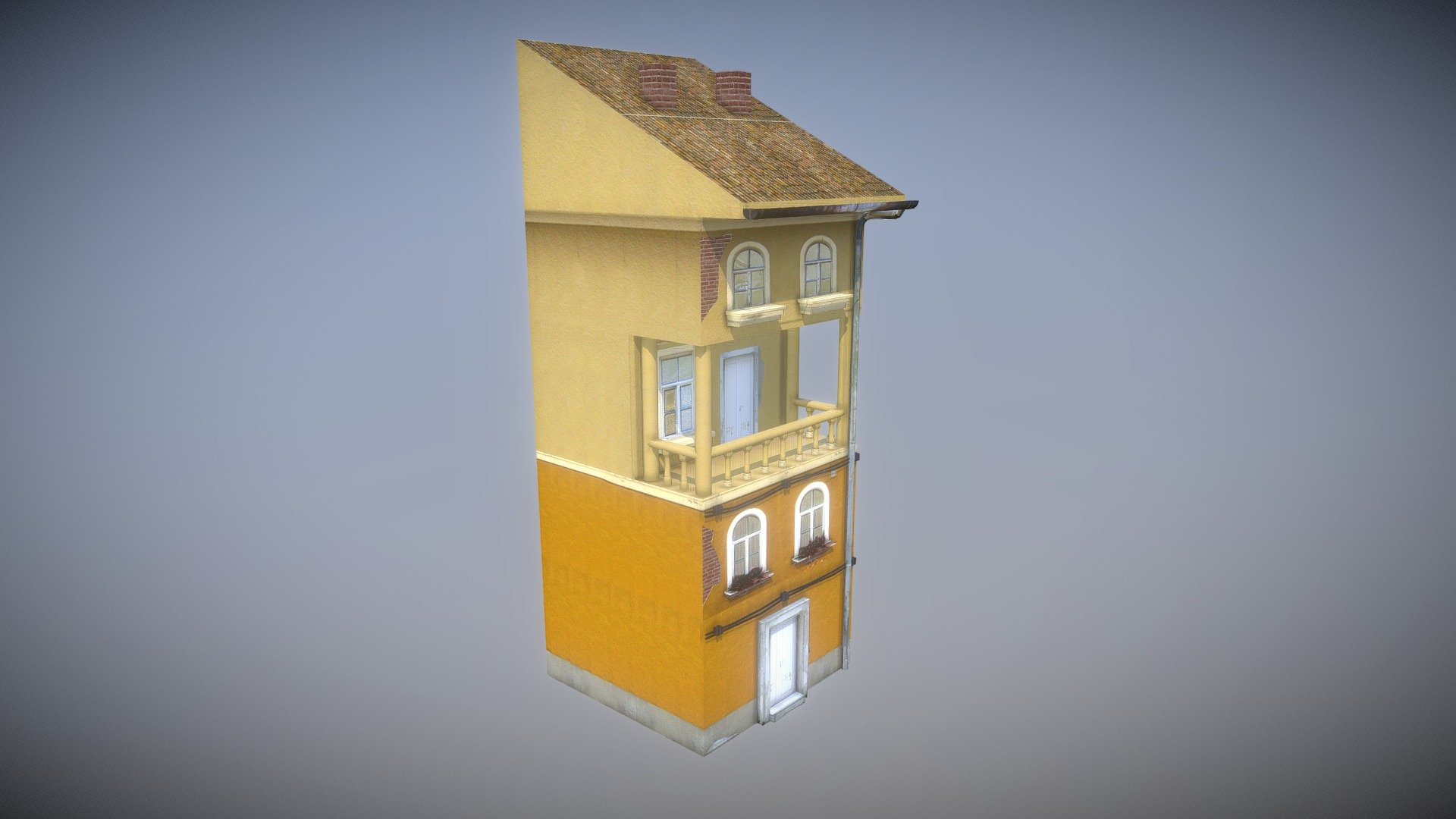 Gameready model - Old House 4 - Buy Royalty Free 3D model by Dexsoft Games (@dexsoft-games) 3d model