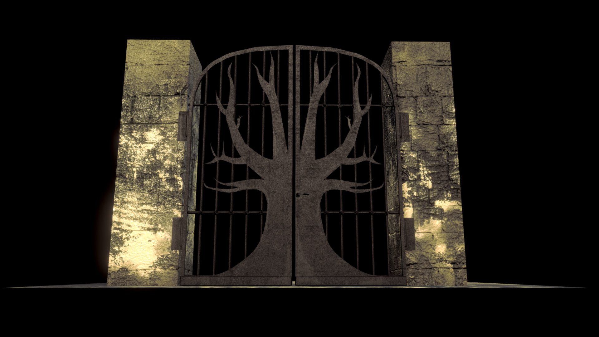 Gate to the Forest Graveyard - 3D model by Belldrop 3d model