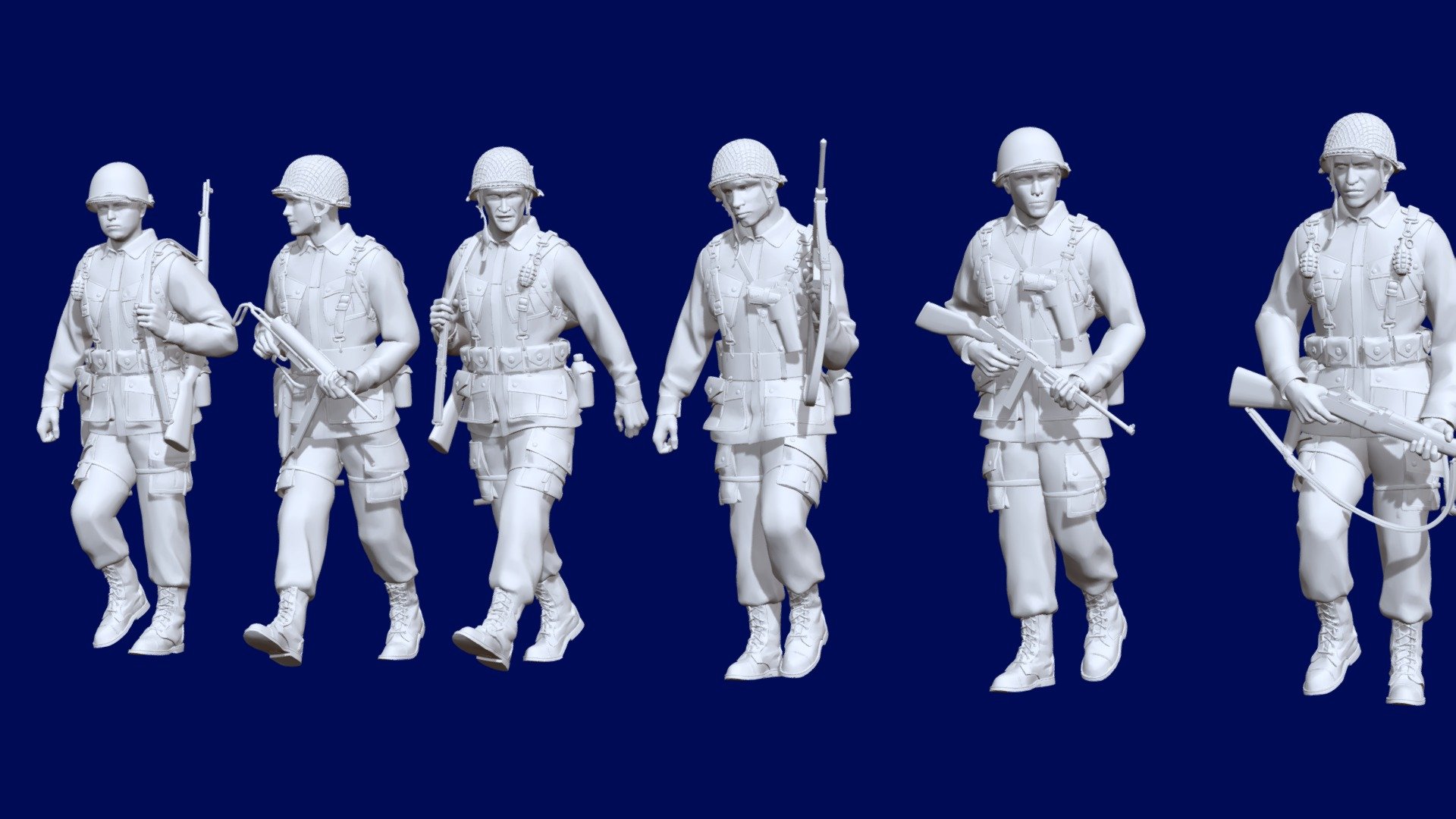 American soldiers ww2
The format is OBJ, STL, Zbrush. Model for printing on a 3d printer 3d model