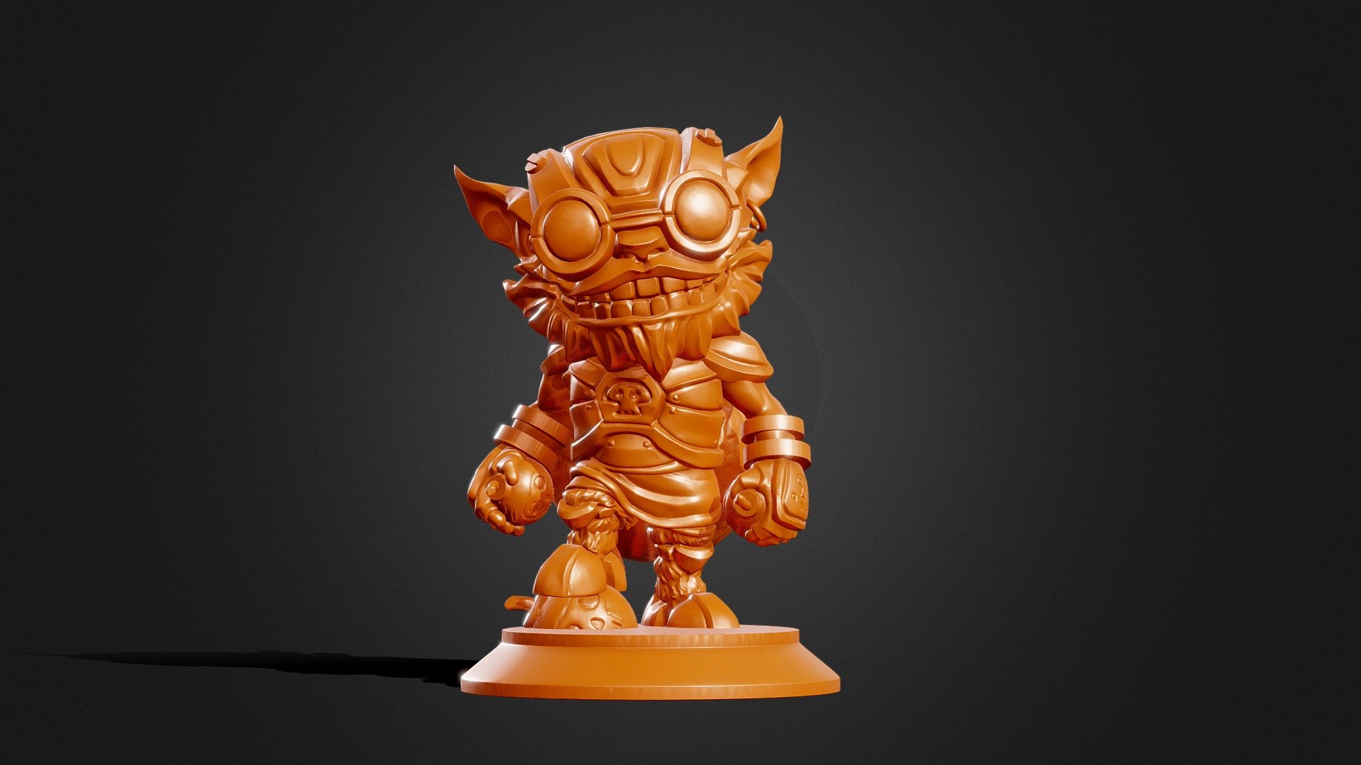 Ziggs figure from the game League of Legends 3d model