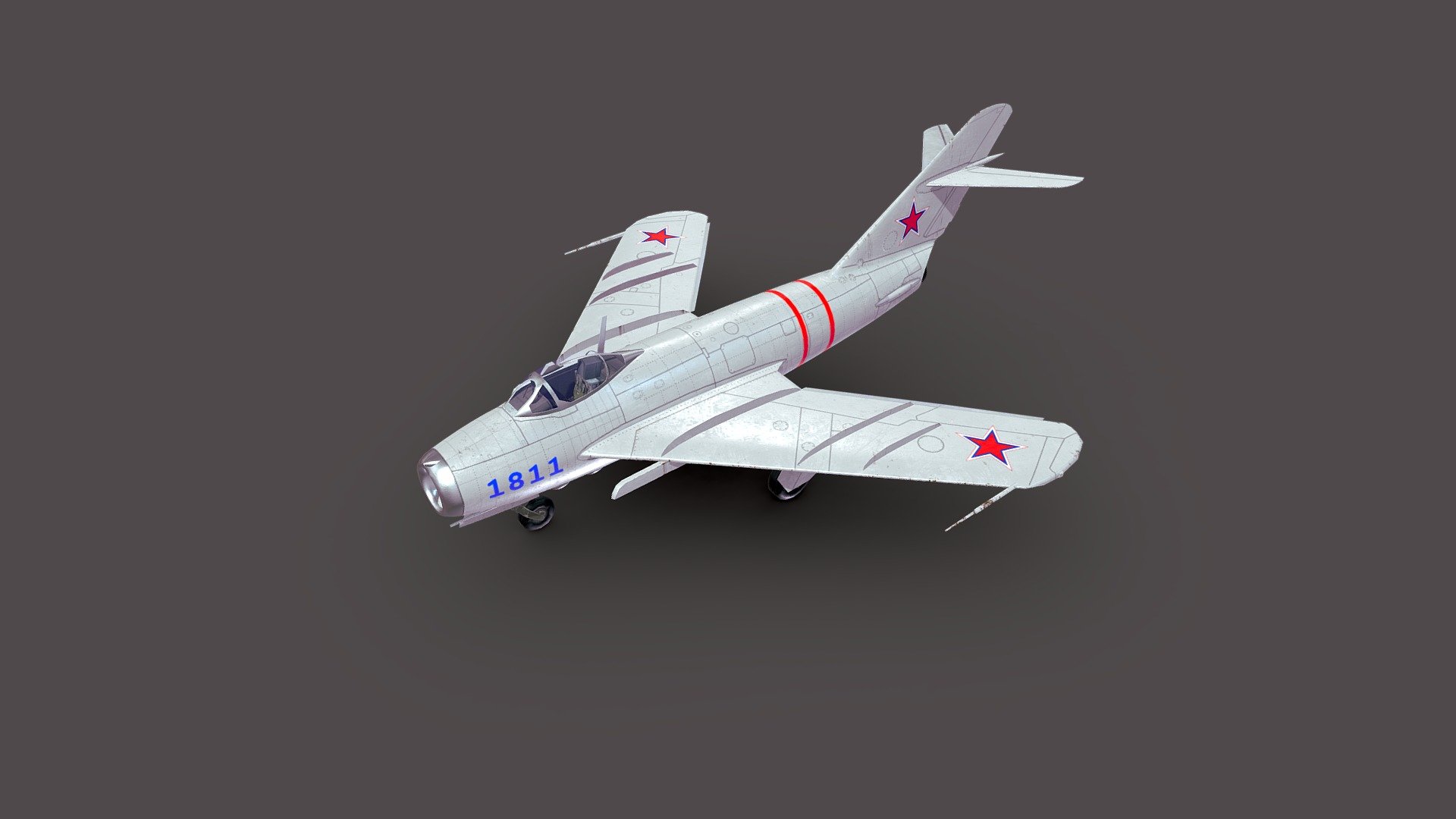 Mig 17


Low-poly 
Textures are in PNG format 4096x4096 4k PBR metalness 1 set
 - Mikoyan-Gurevich MiG-17 - 3D model by MaX3Dd 3d model