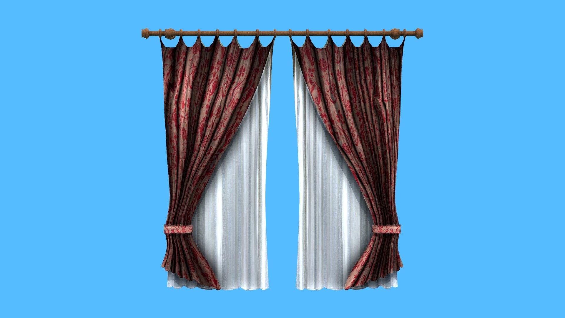 It is curtain



1. Materials was created in:



Photoshop CS6
 - Curtain a prop - Download Free 3D model by UROD Engine (@Starven38) 3d model