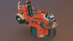Sci-Fi Motorcylce bike, vehicles, motorcycle, game-art, hoverbike, game-ready, game-asset, props-game, sci-fi, futuristic