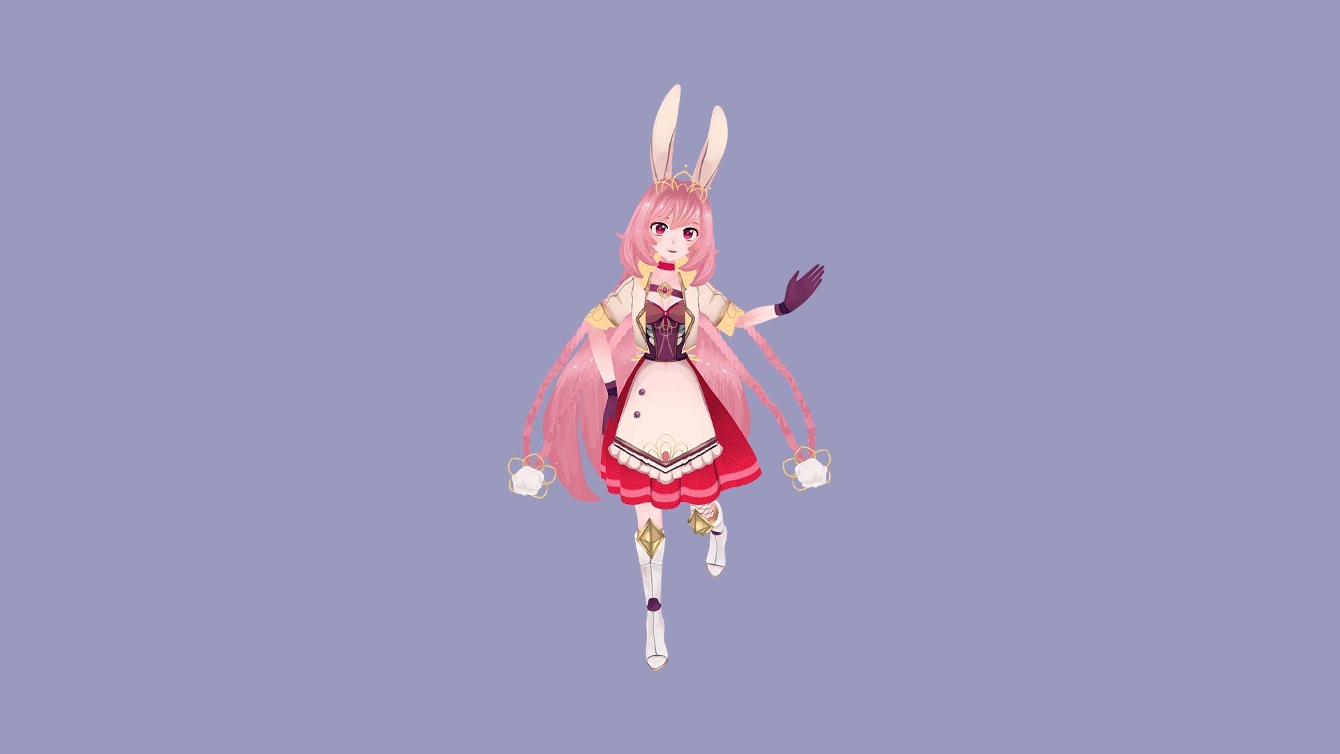 Commission for a video game model - Rabbit Warrior - Download Free 3D model by Carly.Simmons 3d model