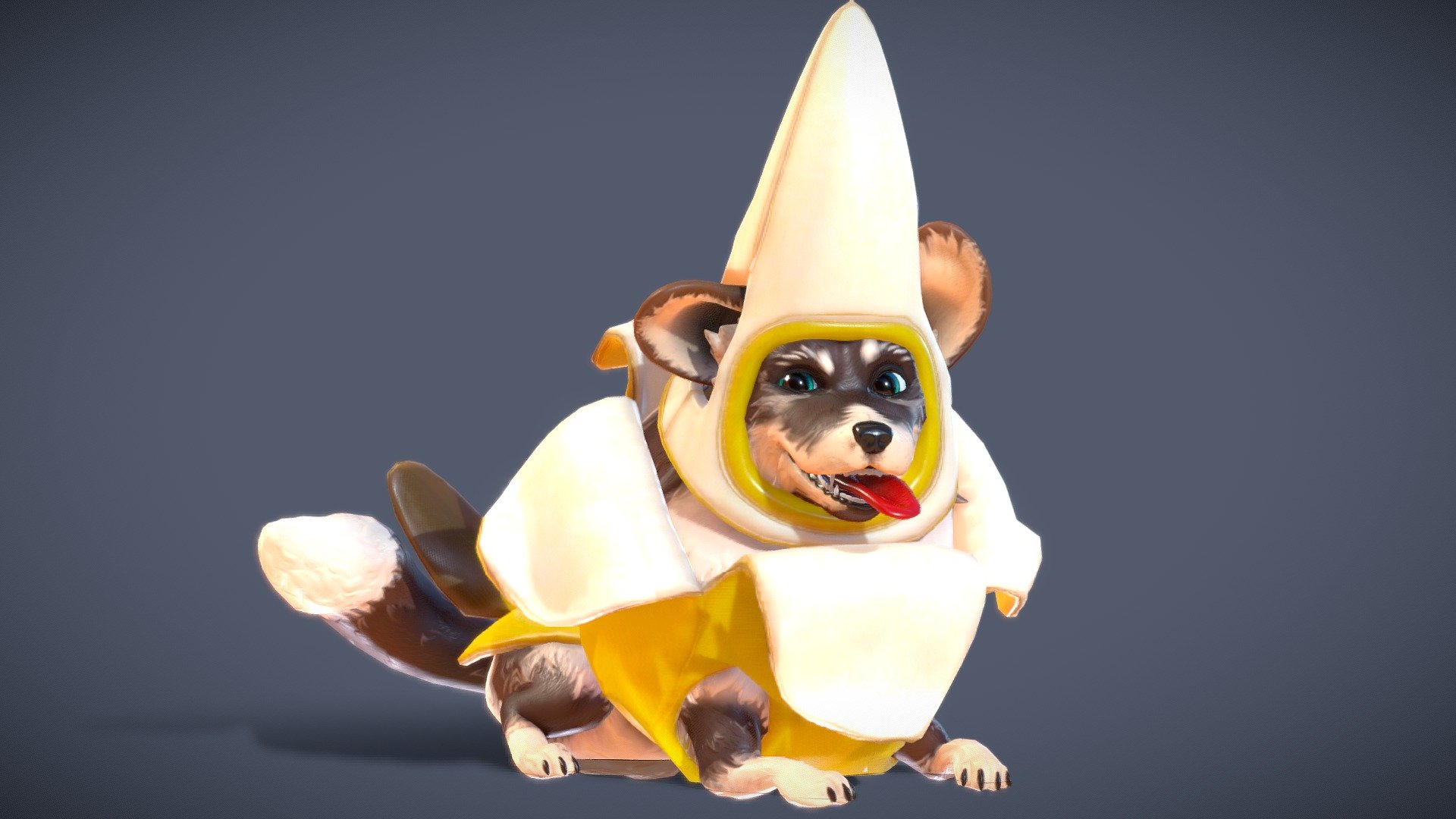 Follow my Artstation for more: https://www.artstation.com/pasco295

An expansion Pack for https://sketchfab.com/3d-models/corgi-animated-132e3bb7e52f47c89bba65bbb5978e4b 

Includes:

Animations - Sleeping, Lying down, Alternative Sitting

Fully Setup control rig in a clean file.

Maya files for each animation.

Full set of PBR Textures.

Alternative Corgi Textures.

OBJ and FBX file of just the mesh.

An Export of the rig and animations in .fbx format for directly importing to Unity/Unreal.

Animations fully compatible with other packs
Model has removed geometry for parts of the corgi that are not visible underneath the outfit - Corgi Banana Expansion Pack - Buy Royalty Free 3D model by pasco295 3d model