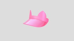 Hat010 Cat Visor Cap hat, cat, cute, cap, prop, fashion, party, pink, head, headdress, costume, visor, girl, cartoon, lady