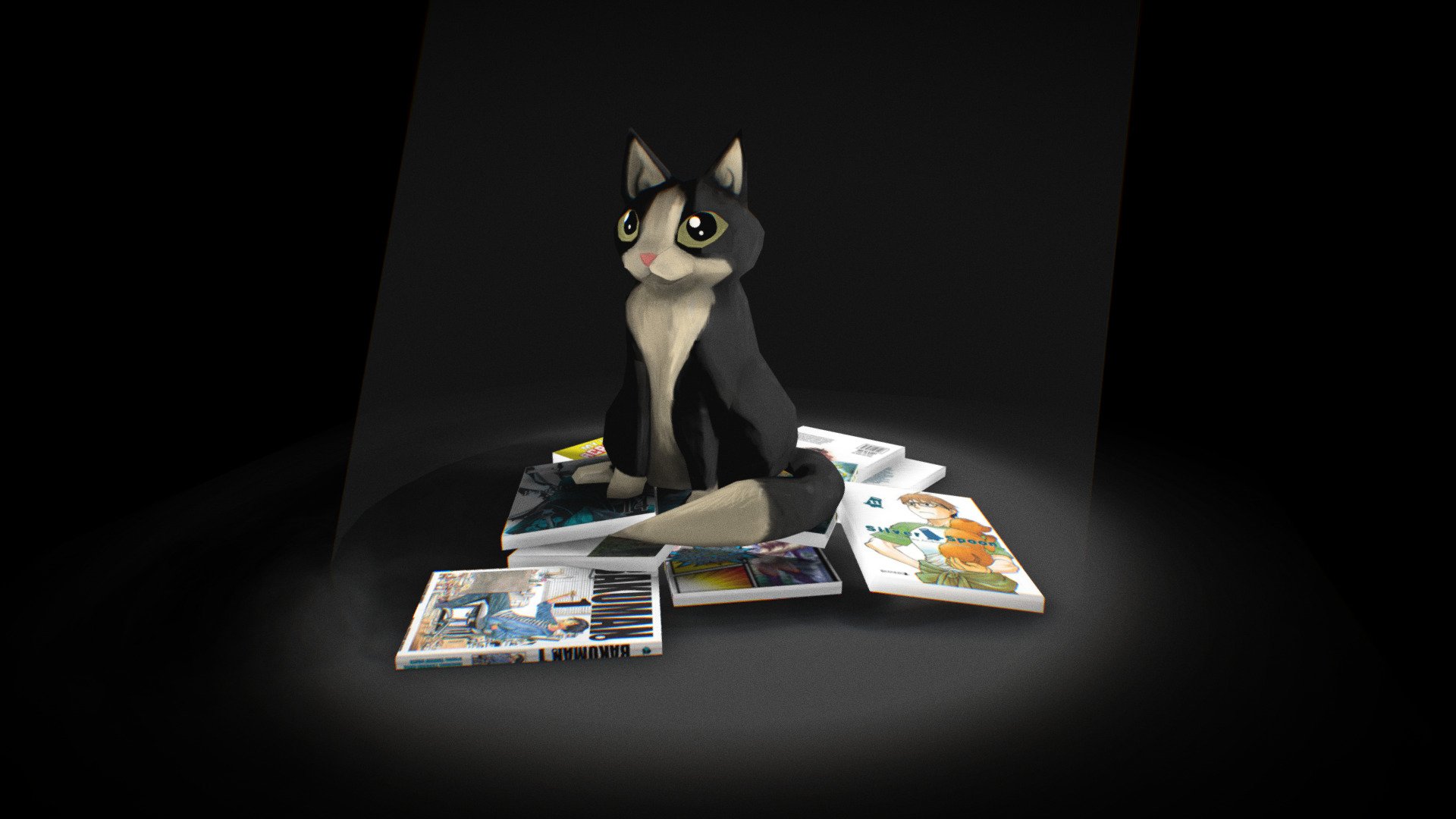 Cat and Waneko - 3D model by Anex 3d model