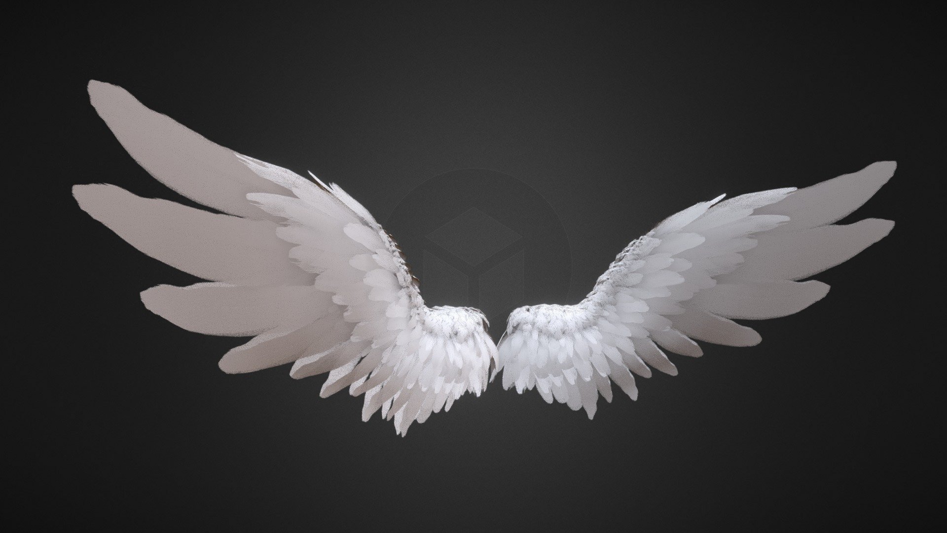 Angel Wings | Lowpoly | Flapping Animation - 3D model by Tùng Nguyễn (@LeeSuk) 3d model
