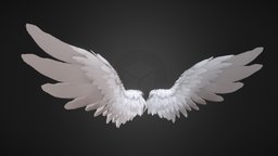 Angel Wings | Lowpoly | Flapping Animation wings, angel, flapping, lowpoly, animation