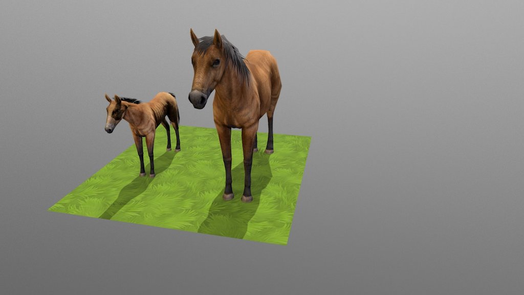 Horse Big & Small - 3D model by Turbo Rocket Games Model Testing (@Chibi.Mingkay) 3d model