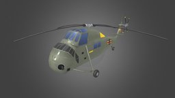 Sikorsky H-34 Choctaw Helicopter assets, udk, gamedesign, gamedev, sikorsky, h-34, choctaw, unity, unity3d, game, weapons, gameart, air, helicopter