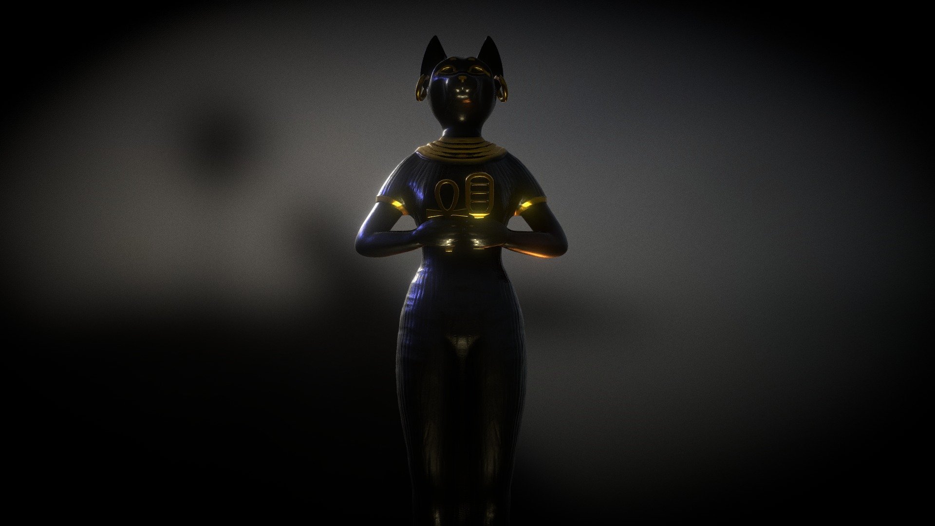 Bastet Statue (High Poly) model from Dark side of Anubis (VR hyper reality)

Trailer:
https://www.youtube.com/watch?v=A4hXisMo11o

(The models are owned by VR Vidámpark)

It was made in Zbrush. (Not scanned model.) - DsoA - Bastet Statue - 3D model by ber.vendel.design 3d model