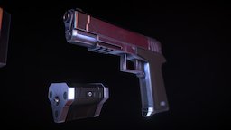 Falcon 2 pistol, substancepainter, substance, weapon, 3dsmax, gun