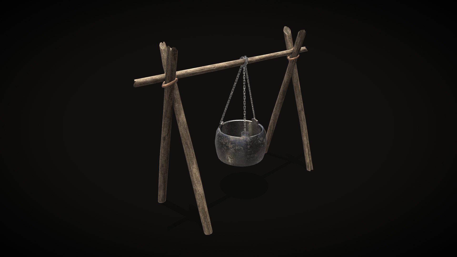 A model of a chained cauldron - Chain Cauldron - Download Free 3D model by Andrej Grave (@andrej.grave) 3d model