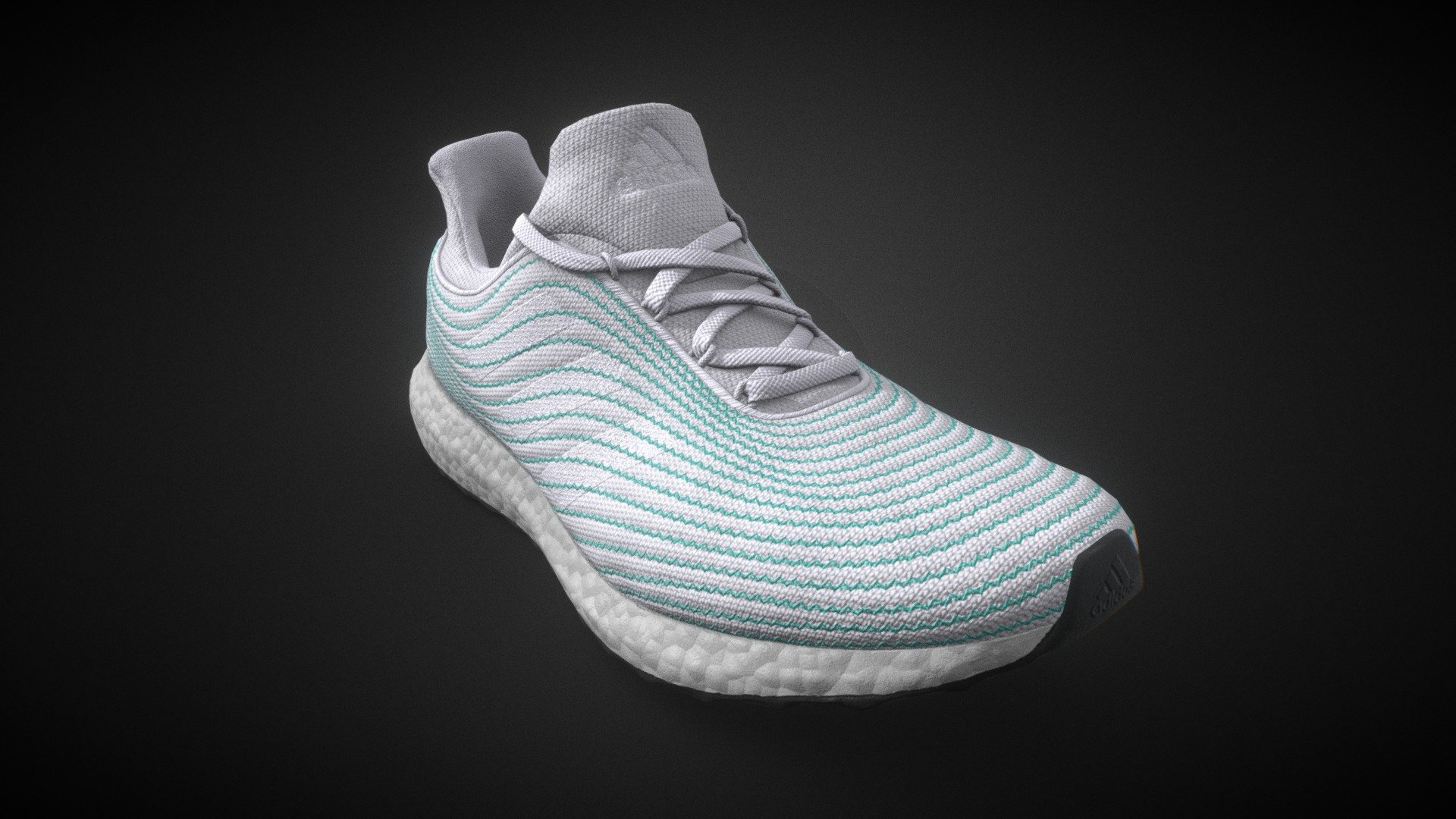 Low poly 3D model build mostly in Substance Painter - Adidas x Parley Ultraboost DNA - 3D model by IrimiaTiberiu 3d model